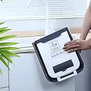 Faltbarer Küchenmülleimer 10 Liter | Schrankhängend Abfalleimer: Klappbar (Preview GIF)