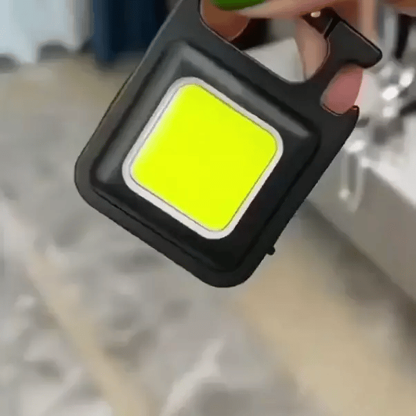 COB-Schlüsselbund LED | 3-Lichtmodi, Klappbar, Wiederaufladbar