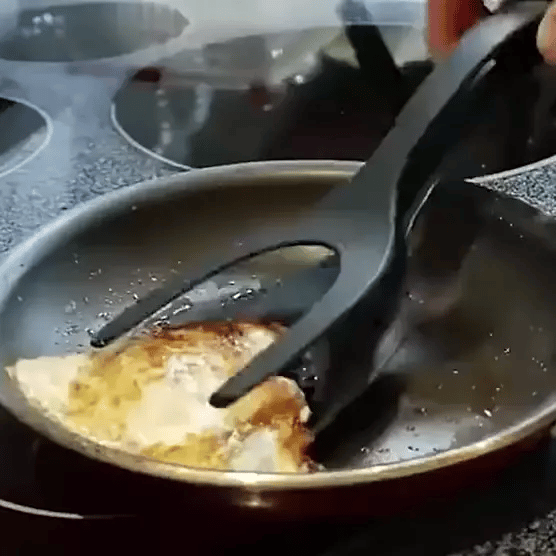 2-in-1 Pfannenwender | Antihaft: für Spiegelei - Pizza - Grill - Fleisch