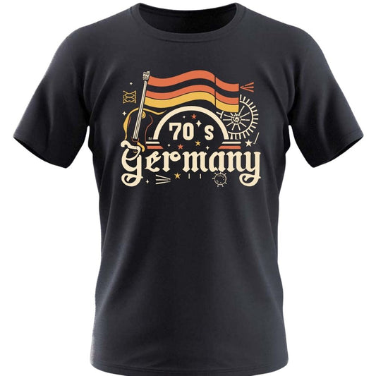 70's GERMANY T-Shirt für Herren | Deutschland Aufdruck Kurzarm T-Shirt für den Sommer
