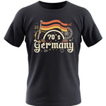 70's GERMANY T-Shirt für Herren | Deutschland Aufdruck Kurzarm T-Shirt für den Sommer