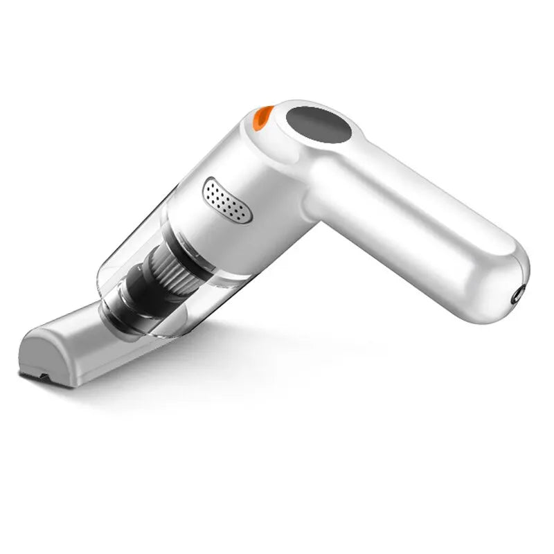 Mini Auto Minitaubsauger mit 15000Pa Leistung | kabelloser Betrieb, USB-Ladefunktion: 4000mah Lithium Batterie - Edelweiß