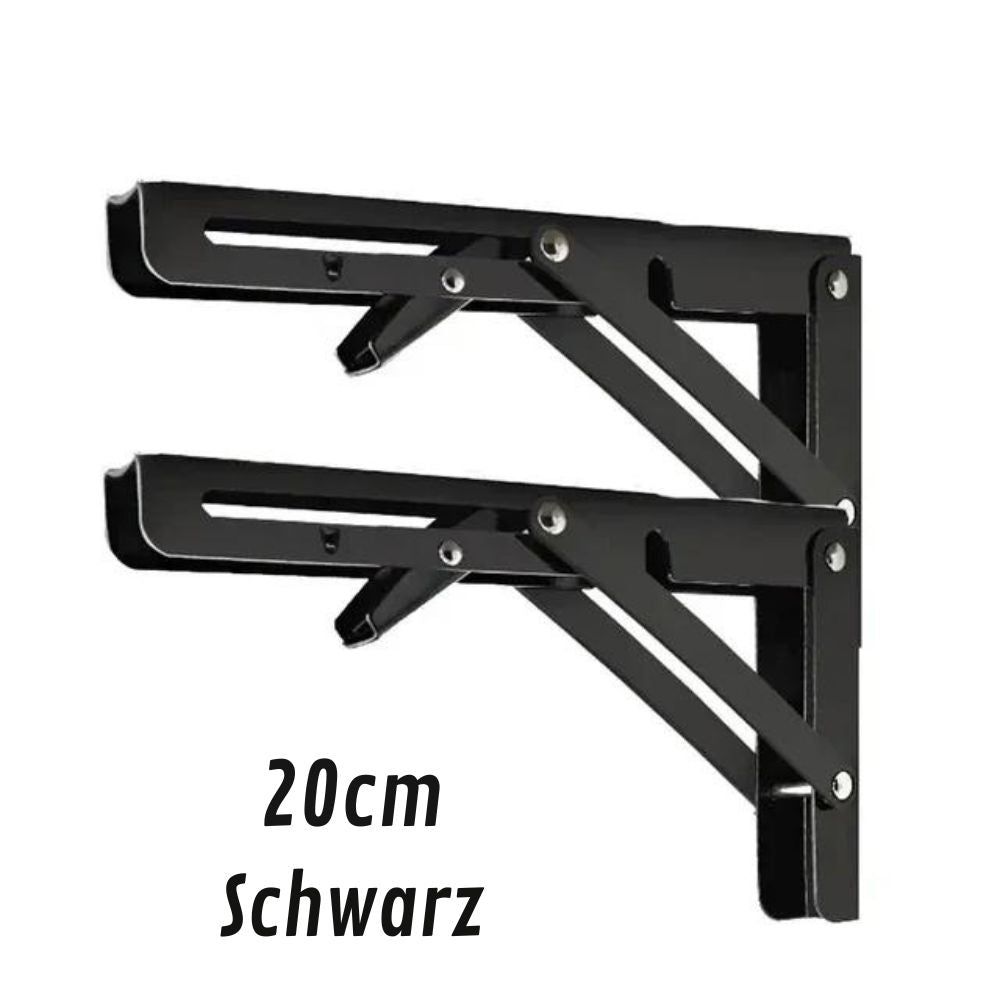 2er-Set klappbare Schwerlast-Winkel für Regal | faltbare Wandhalterungen