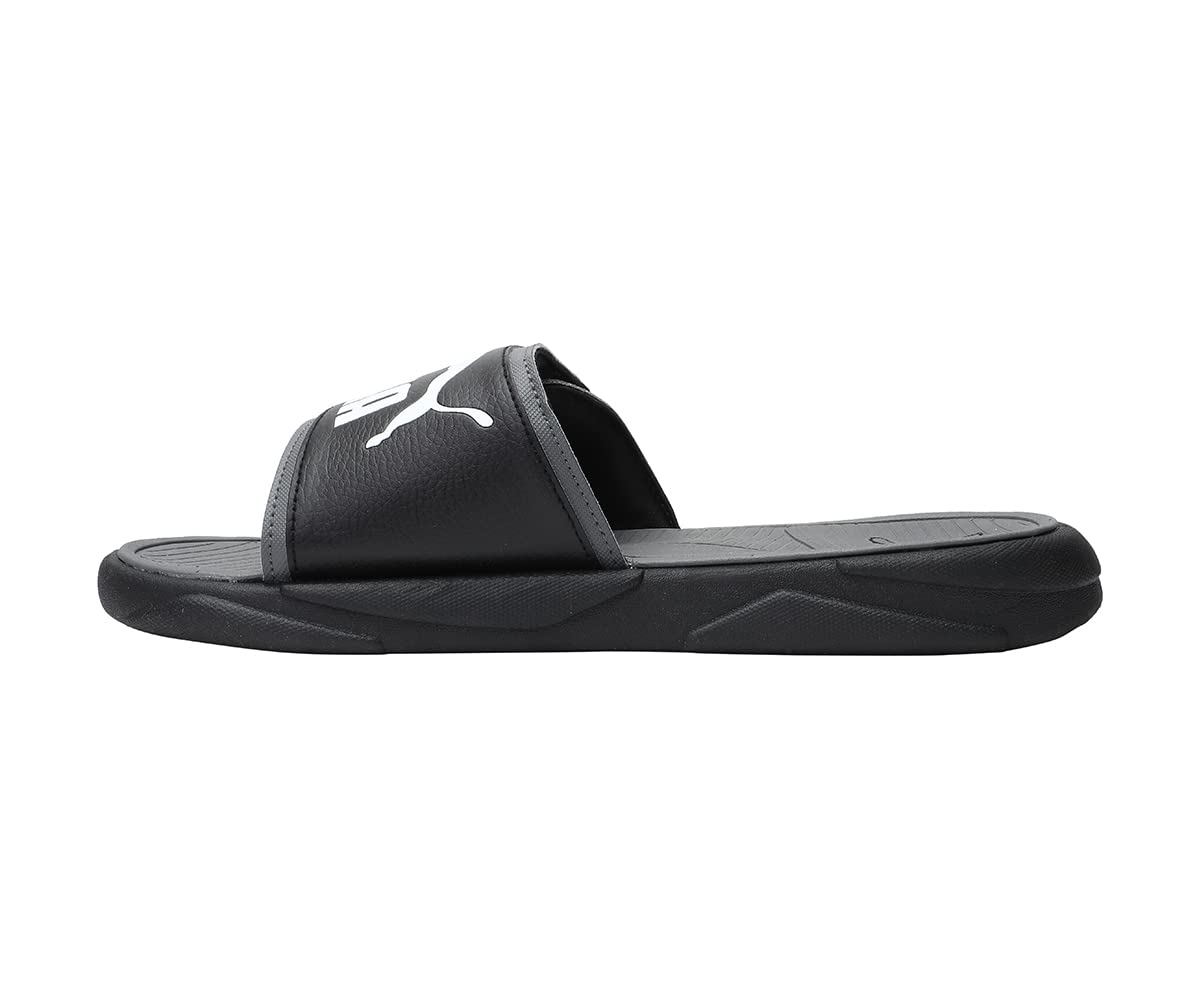 PUMA Black/White Unisex Royalcat Comfort Slide Badesandalen mit EVA-Laufsohle