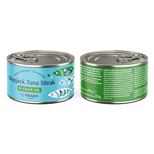 by Amazon Thunfischfilets (195g) in Olivenöl: Geschnitten, 6er-Pack