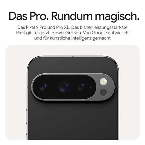 Google Pixel 9 Pro XL (128GB) mit Gemini ohne SIM-Lock, Dreifach-Rückkamerasystem, KI-Technologie
