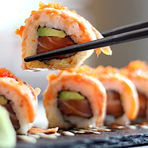 Japanese Fiberglass Chopsticks: Dishwasher Safe, Reusable Alloy (Black)