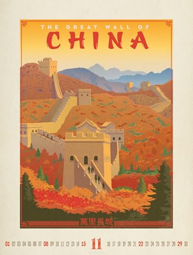 Travel Time Plakate-Kalender 2026 | Hochwertiger Vintage-Kalender im großen Hochformat (50x66cm)