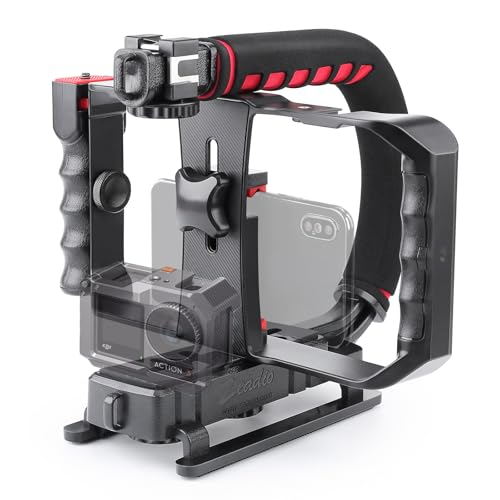 Triple Handheld Stabilisator für Action-Kameras, DSLR und Smartphones