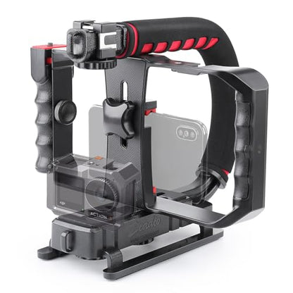 Triple Handheld Stabilisator für Action-Kameras, DSLR und Smartphones