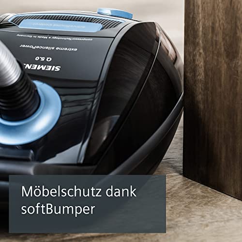 Siemens vacuum cleaner VSQ5X1230 (Q5.0) with bag: 850W, Extremely quiet, hygiene filter