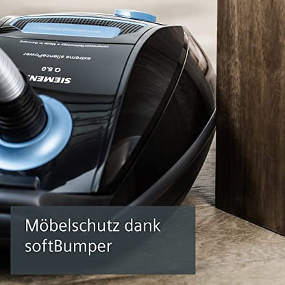 Siemens vacuum cleaner VSQ5X1230 (Q5.0) with bag: 850W, Extremely quiet, hygiene filter