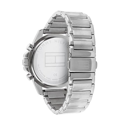 Tommy Hilfiger (1791788) Multi-Zifferblatt Quarz Uhr für Herren mit silbernes Edelstahlarmband
