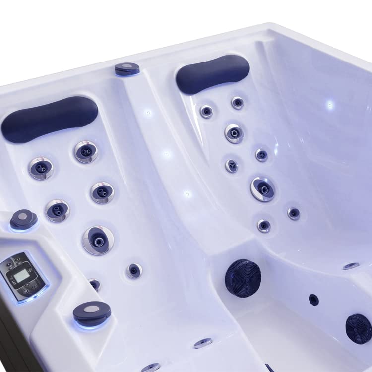 AWT AQART SPA IN-405 Eco Outdoor-Whirlpool: 37-Jets, Farblicht & Ozon (Oceanwave)