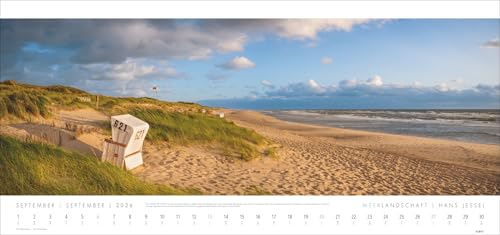 Meerlandschaft 'SYLT' Kalender 2026 - Hans Jessel: Großer XXL Panorama-Wandkalender