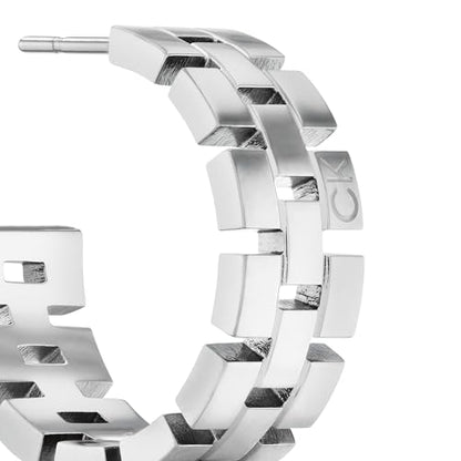 Calvin Klein Hoop Stainless Steel Women's Earrings from the 'GEOMETRIC' collection