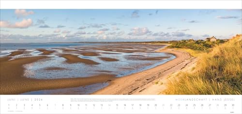 Meerlandschaft 'SYLT' Kalender 2026 - Hans Jessel: Großer XXL Panorama-Wandkalender
