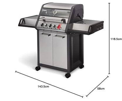 Enders® 'MONROE PRO 3-TURBO' Gasgrill: PanoVision Sicht, SWITCH GRID, SIMPLE CLEAN