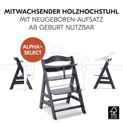 2-in-1 Bouncer Hauck Hochstuhl (Dunkelgrau): Höchster Komfort, Verstellbar inkl. Sitzauflage