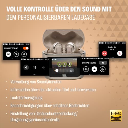 JBL Tour Pro 3, True Wireless Bluetooth-Kopfhörer mit intelligenter Ladebox