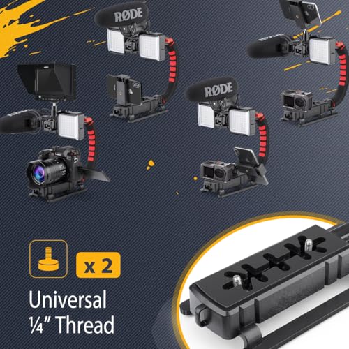 Triple Handheld Stabilisator für Action-Kameras, DSLR und Smartphones