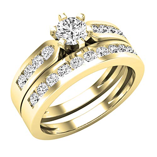 DazzlingRock Collection (K3259-14KY) Damenring: 14Kt Gelbgold, Rundschliff, I-J Diamant