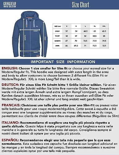 Grin&Bear Hoodie Herren Sweatshirt GEC703 Navy
