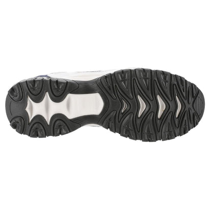 Skechers 'Afterburn M. Fit Grill Captain' Herren Slip-Ins Schuhe (Weiß-Marineblau)