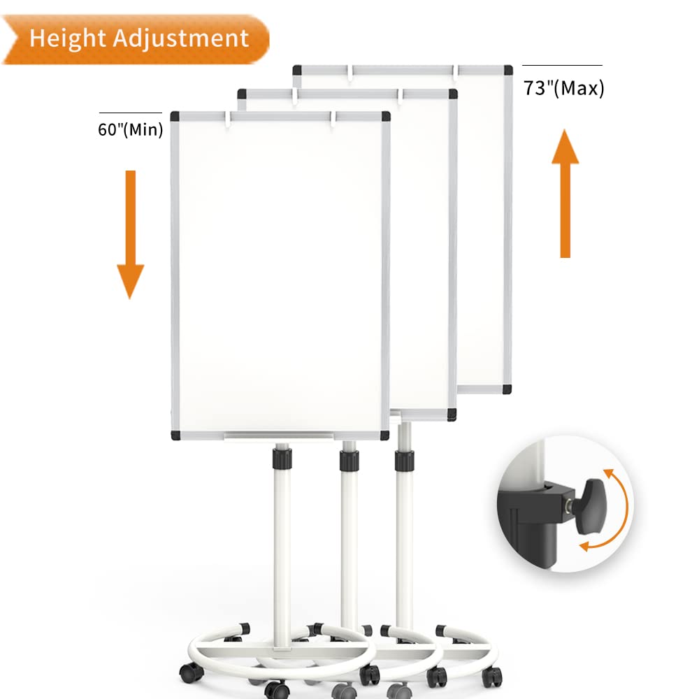 VIZ-PRO ECO Magnetische Mobile Whiteboard (90x60cm) mit Papierblöcken