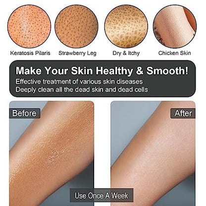 Yiclick Koreanische Peeling-Handschuhe für Bad, für Damen und Herren (Schwarz)