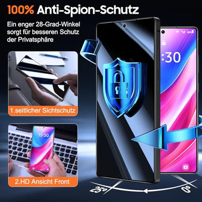 Samsung Galaxy S25 Ultra Anti-Spy Privacy Screen Protector (2-Pack): Automatic Dust Removal