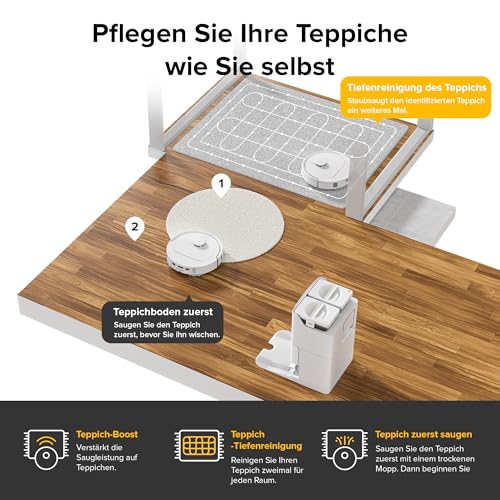 roborock Qrevo S Saug- & Wischroboter mit 7000Pa | Selbstreinigung & Navigation