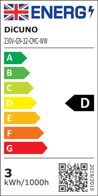 DiCUNO G9 LED-Leuchtmittel 3W (Warmweiß 2700K): Nicht Dimmbar - 6er Pack