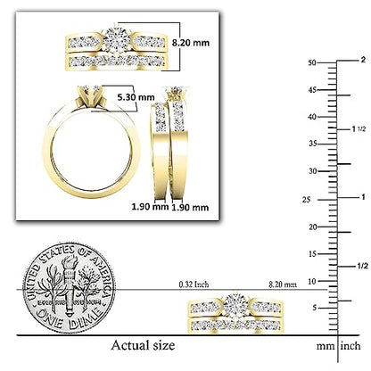 DazzlingRock Collection (K3259-14KY) Damenring: 14Kt Gelbgold, Rundschliff, I-J Diamant