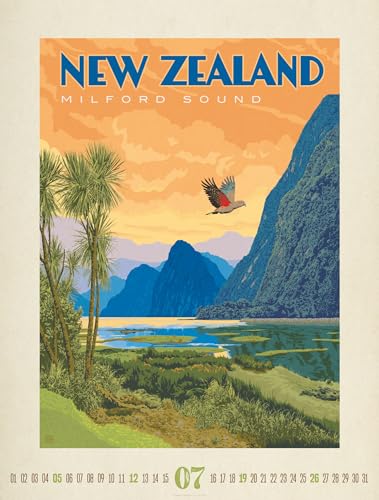 Travel Time Plakate-Kalender 2026 | Hochwertiger Vintage-Kalender im großen Hochformat (50x66cm)