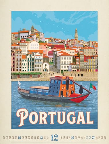 Travel Time Plakate-Kalender 2026 | Hochwertiger Vintage-Kalender im großen Hochformat (50x66cm)