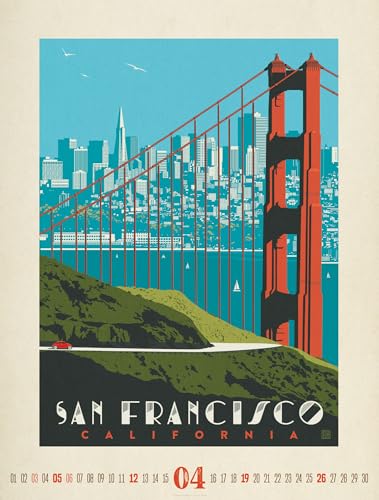 Travel Time Plakate-Kalender 2026 | Hochwertiger Vintage-Kalender im großen Hochformat (50x66cm)
