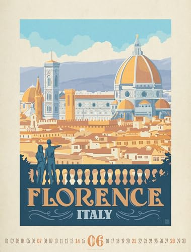 Travel Time Plakate-Kalender 2026 | Hochwertiger Vintage-Kalender im großen Hochformat (50x66cm)
