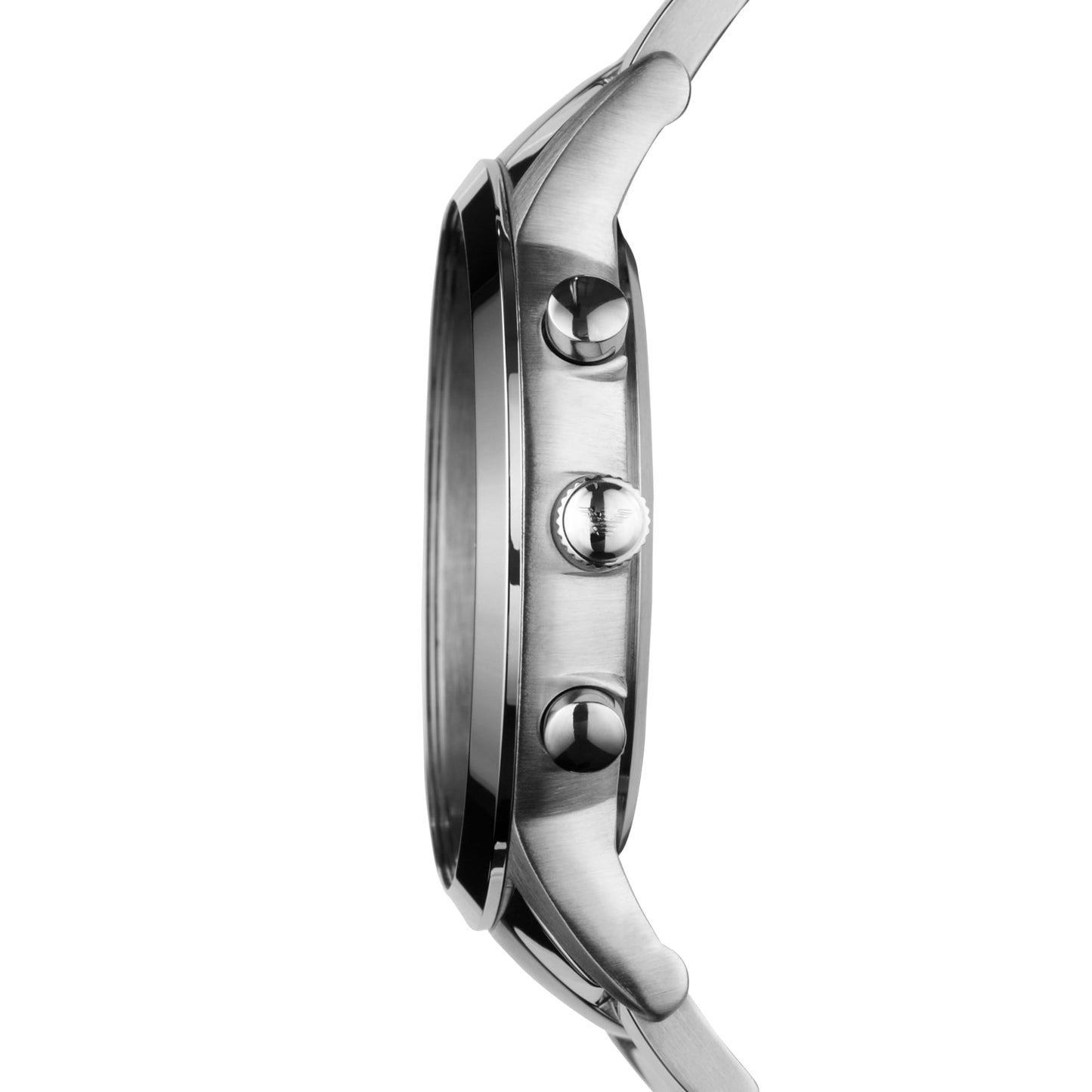 Emporio Armani 'AR2448' Chronographenwerk Herrenuhr (43mm): Silber-Edelstahlarmband