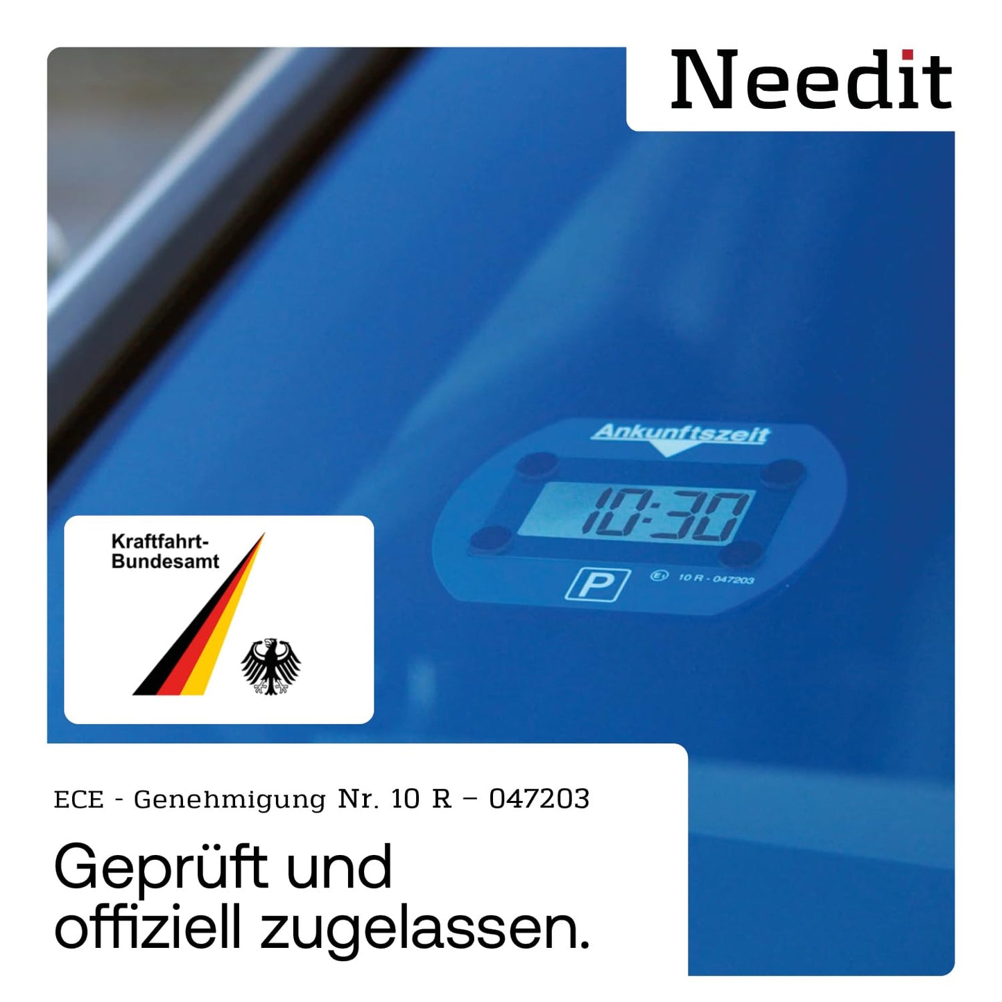 PARK LITE Elektronische Parkscheibe mit Zulassung vom Kraftfahrt-Bundesamt: Digitale Parkuhr mit 2 Displays