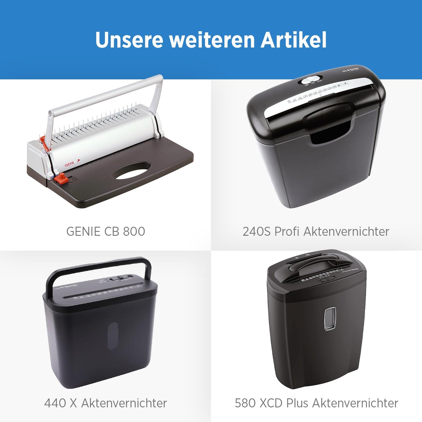 Genie (CB 850) Stanz- & Spiralbindegerät inkl. 75-teiligem Zubehör-Set