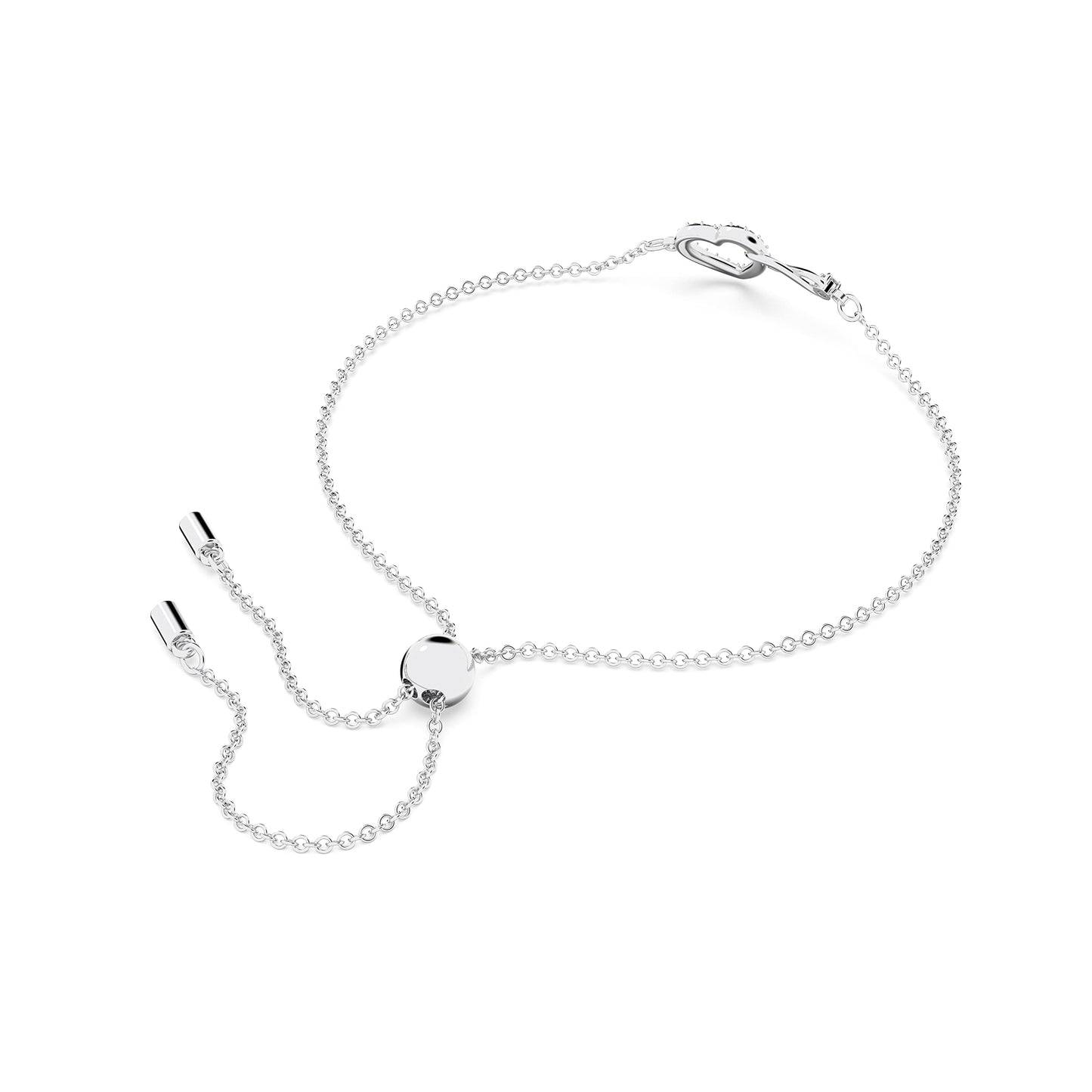 Swarovski 'Hyperbola' Rhodiniertes Damen-Armband: Unendlichzeichen und Herz