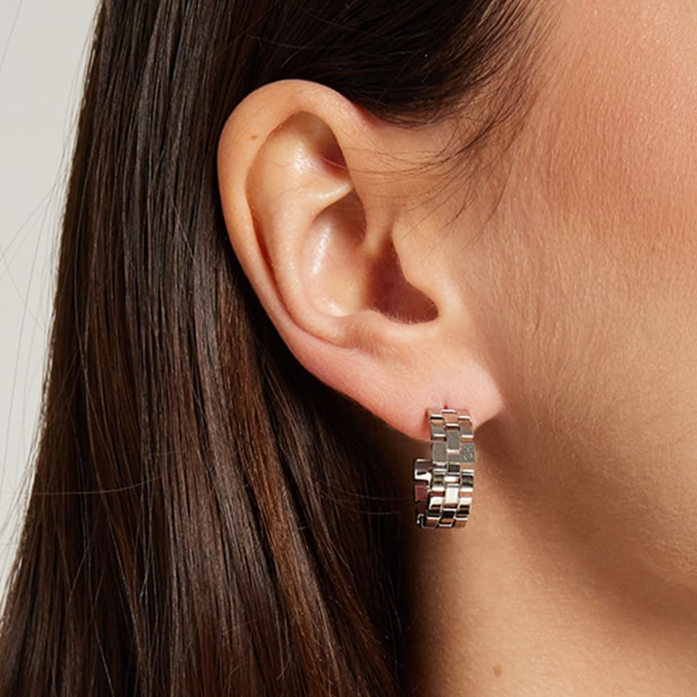 Calvin Klein Hoop Stainless Steel Women's Earrings from the 'GEOMETRIC' collection