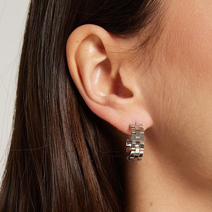 Calvin Klein Hoop Stainless Steel Women's Earrings from the 'GEOMETRIC' collection