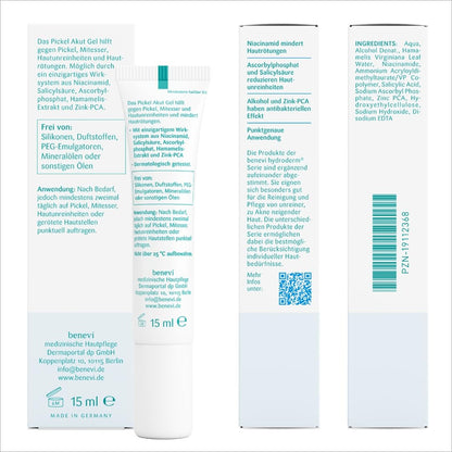 Pimple Acute Gel (15ml): Acne facial care against impurities with clarifying salicylic acid