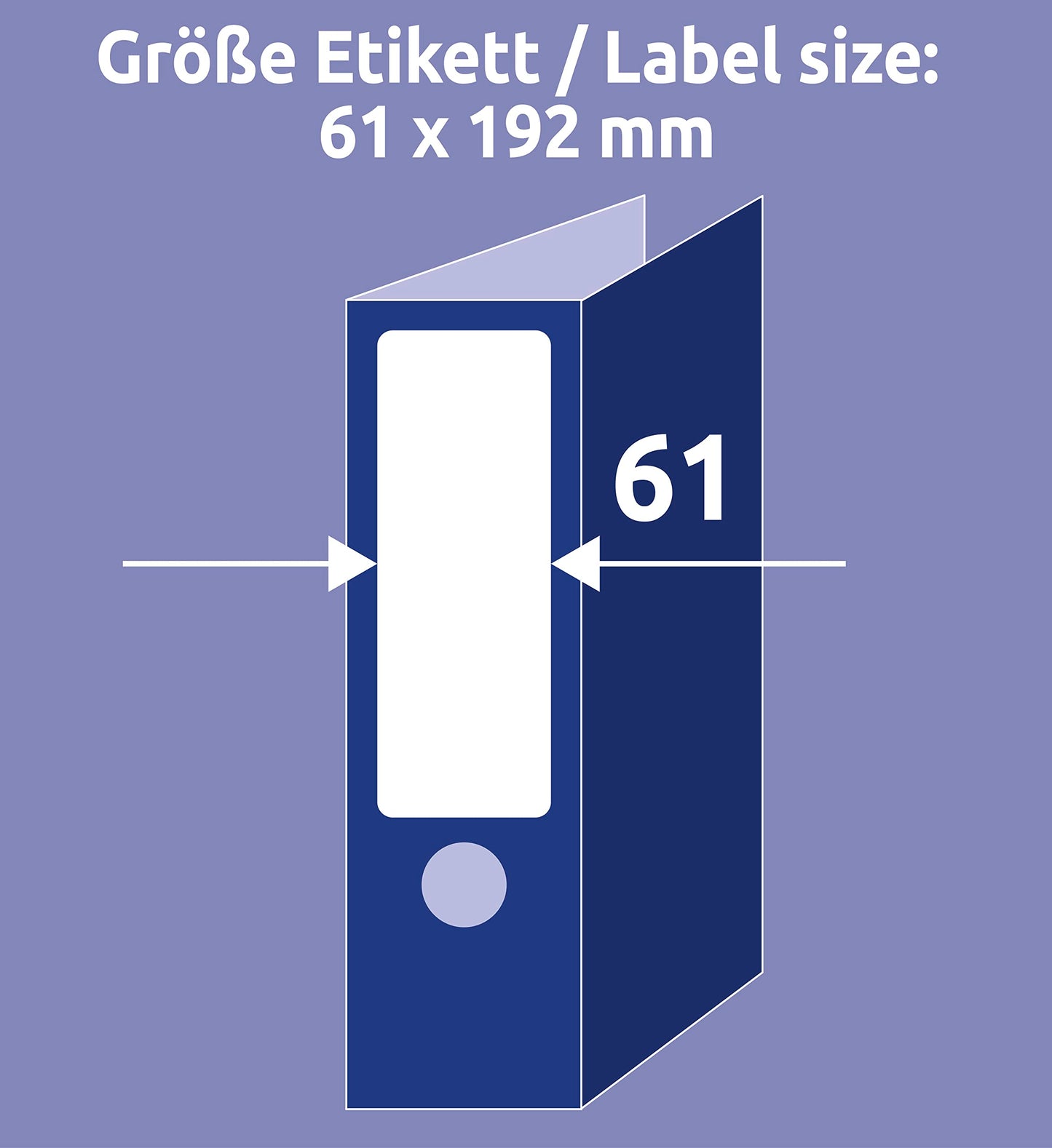 AVERY Zweckform (L4761-25) Ordnerrücken Etiketten (61x192mm) mit Ultragrip: Selbstklebend, 30 Blatt