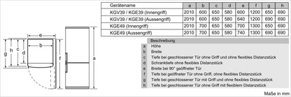 Bosch KGE49AICA Kühl-Gefrier-Kombination XXL VitaFresh: AntiFingerprint