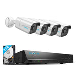 Reolink 4K-Überwachungskamera-Set (RLK8-800B4): Innen und Outdoor, Personenerkennung, Fahrzeugerkennung