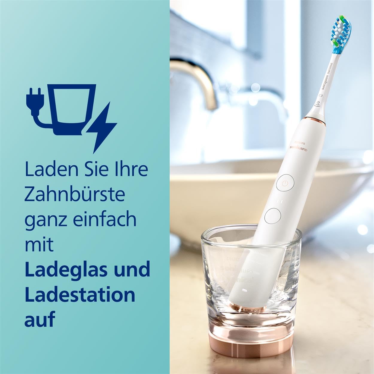 Philips Sonicare 'DiamondClean 9000' Elektrische Zahnbürste mit App (2er-Pack)