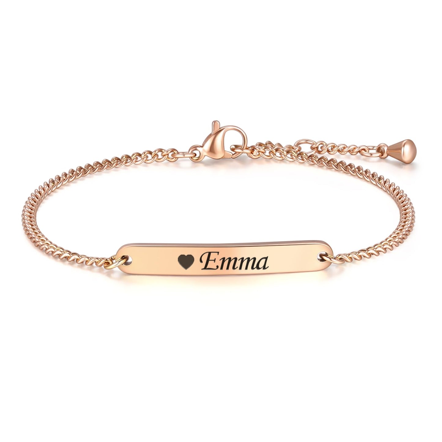 TMT Personalisiertes Damen Armband mit Gravur in Silber, Gold und Rosegold